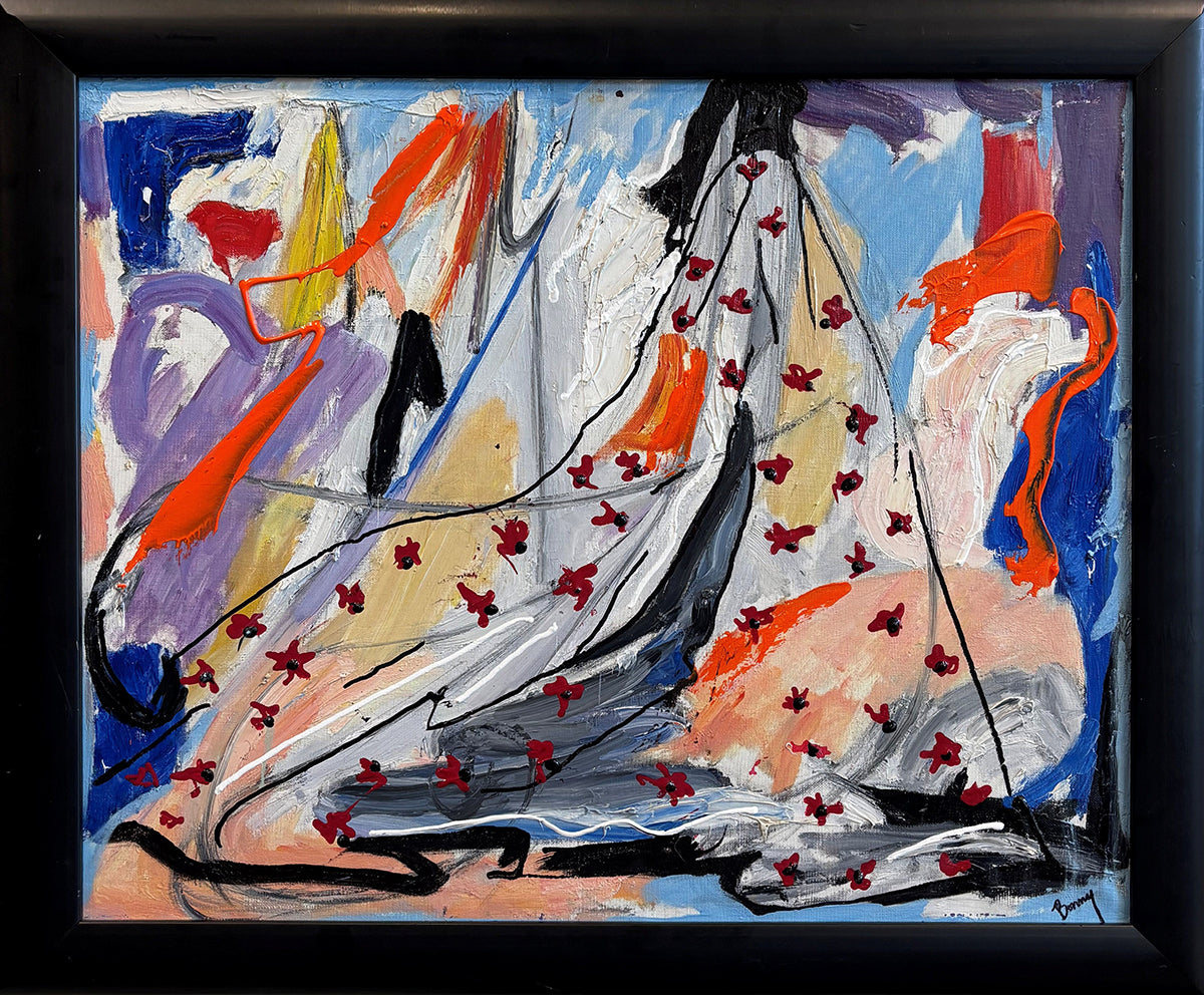 The Skirt © Bonny Burbank Shuptrine, Frame Dimensions 24.5 X 29 inches