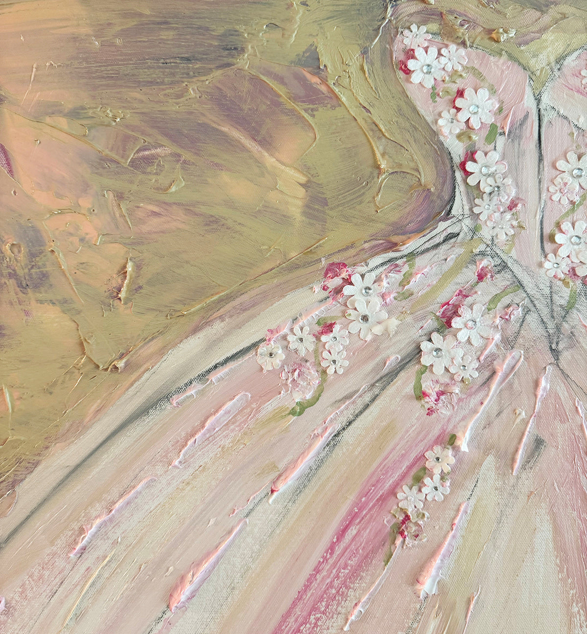 Cherry Blossoms © Bonny Burbank Shuptrine, 36 X 36 inches