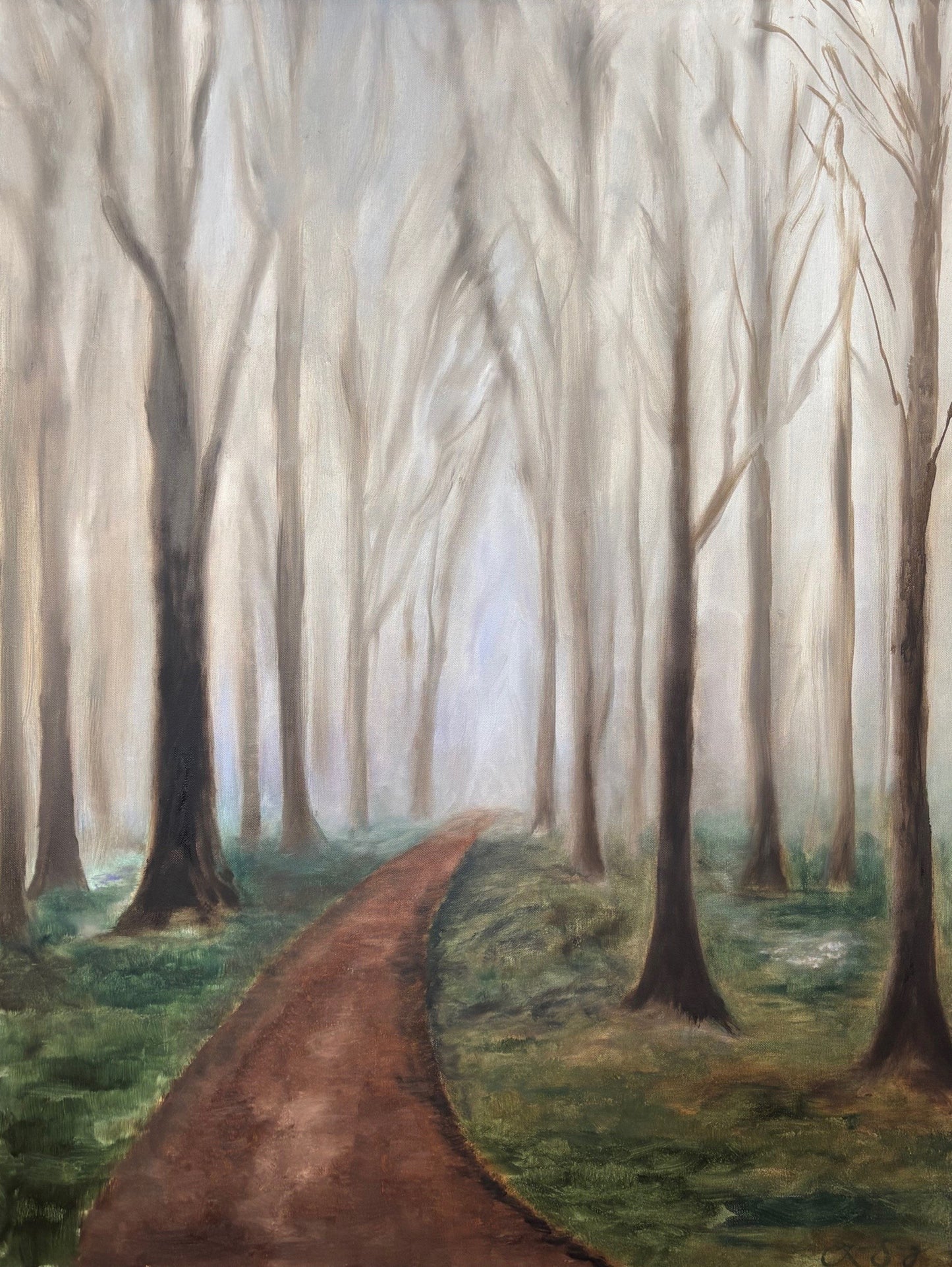 Drawing the Light  © Laura Scorey, Oil, 40 X 30 inches, unframed