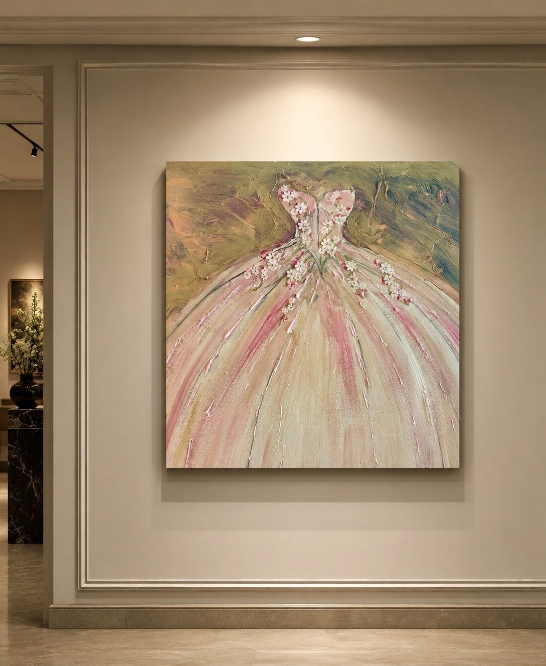 Cherry Blossoms © Bonny Burbank Shuptrine, 36 X 36 inches