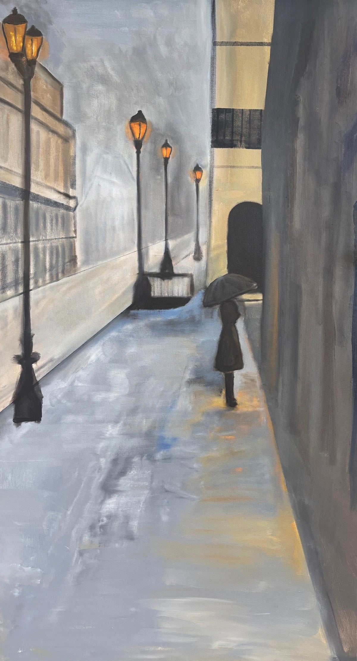 Paris Rain © Laura Scorey,60 X 33 inches