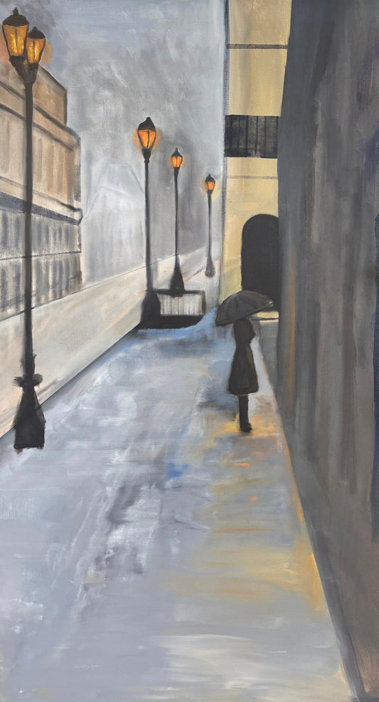 Paris Rain © Laura Scorey,60 X 33 inches