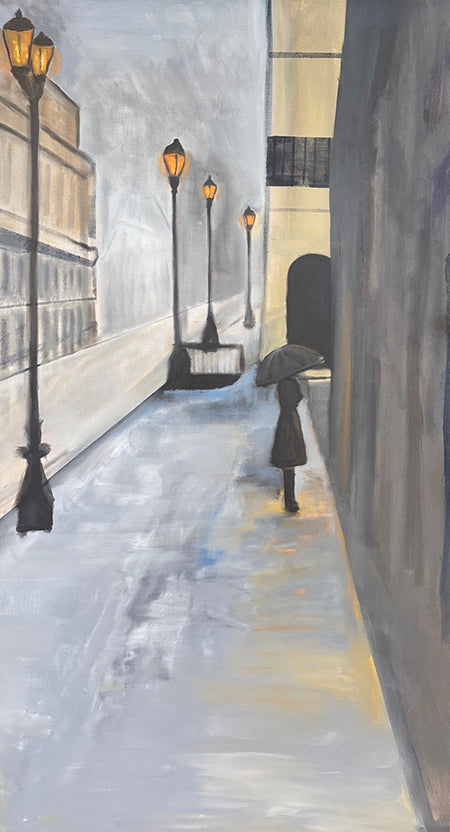 Paris Rain © Laura Scorey,60 X 33 inches