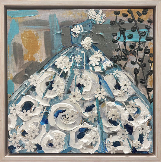 Something Blue © Bonny Burbank Shuptrine, Frame OD 13.5 X 13.5 inches