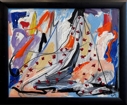 The Skirt © Bonny Burbank Shuptrine, Frame Dimensions 24.5 X 29 inches